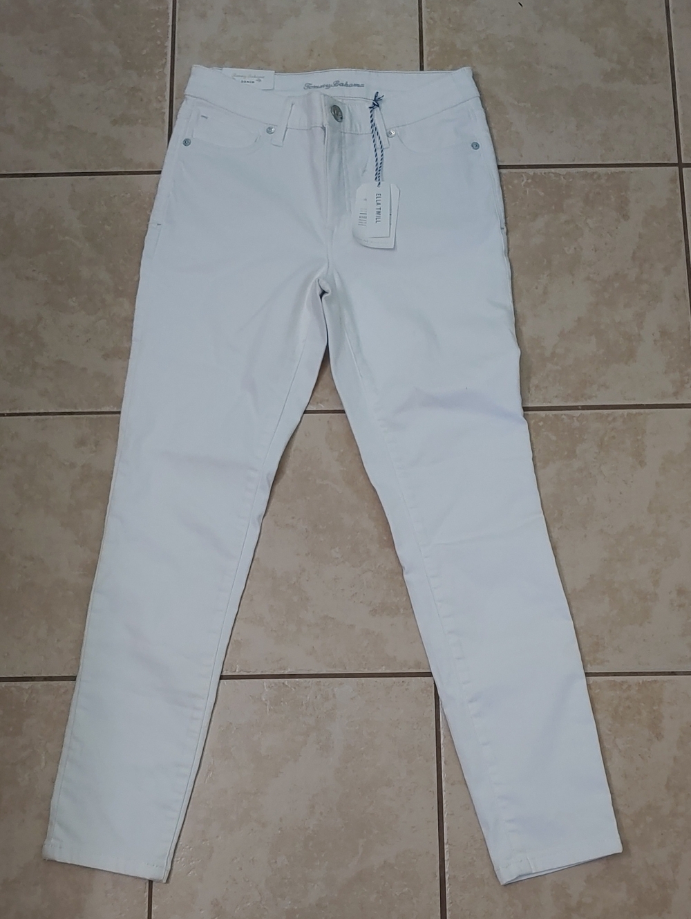Tommy Bahama Ankle Jeans NWT Women's 2/28" White Ella Twill Cropped Denim